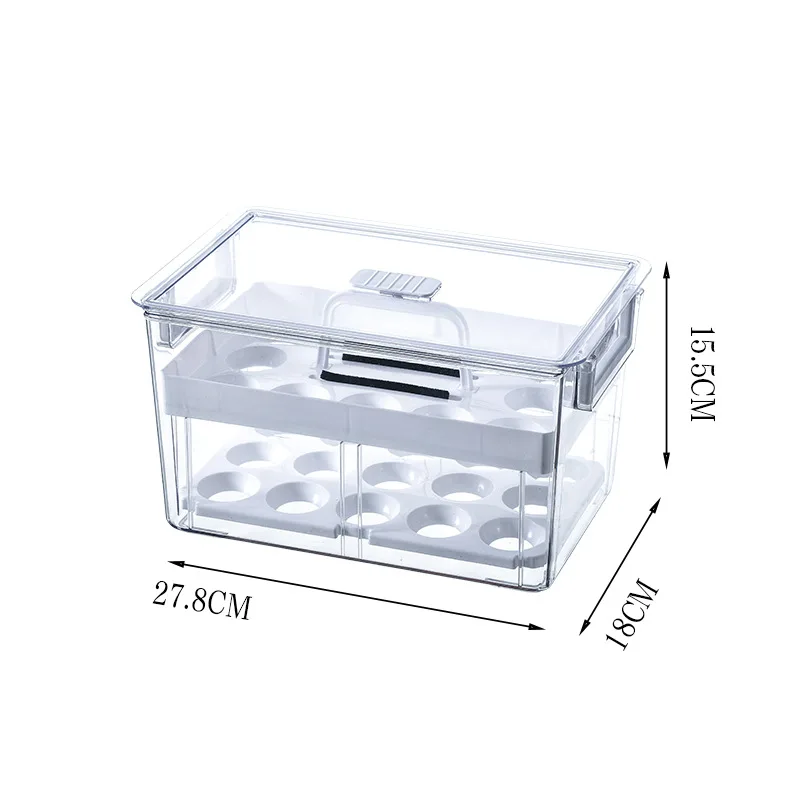 Clear Storage Bins Refrigerator  Acrylic Pantry Freezer Container -  Transparent - Aliexpress