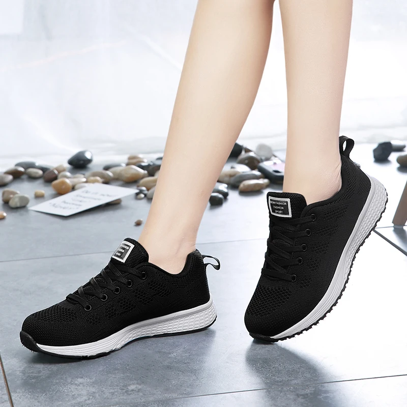 Women's Sneakers Fashion Walking Shoes Casual Lightweight Breathable Soft Lace Up Sport Shoes
