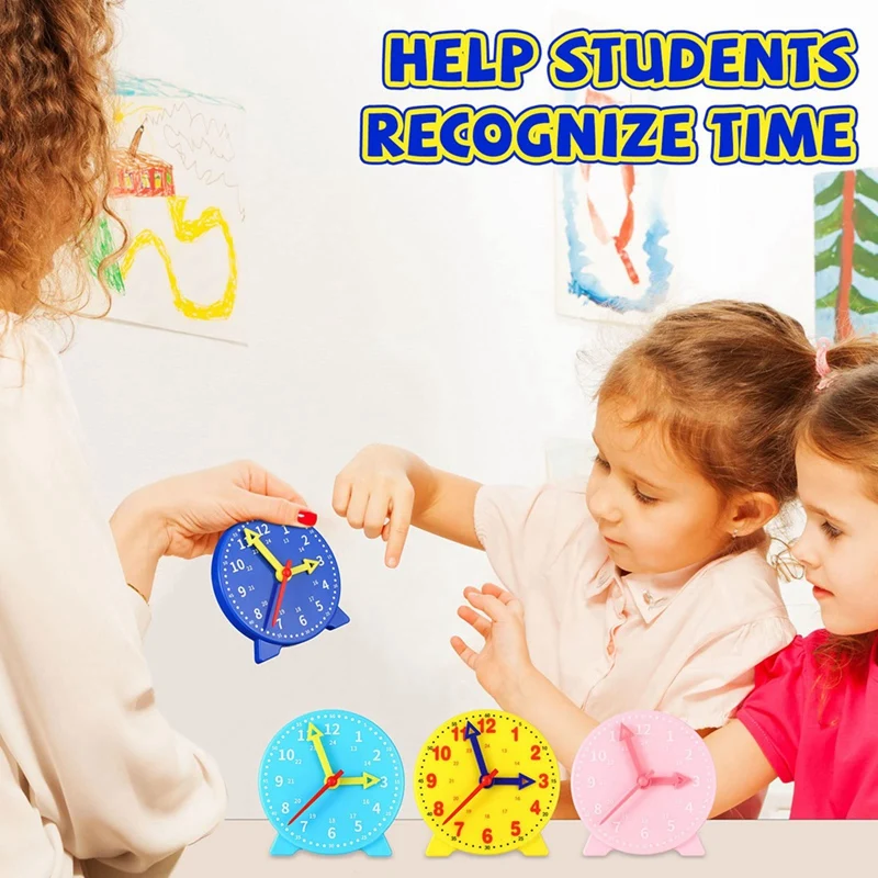 

Teacher Gear Clock 24 Hour School Learning Tools Three-Hand Linkage 24-Clock Watch Model