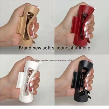 Soft Hair Grab Girls Clips Silicone Hair Clips Simple Fashion Versatile Items Hair Grab Decorations Hair Accessories Safe Design 1