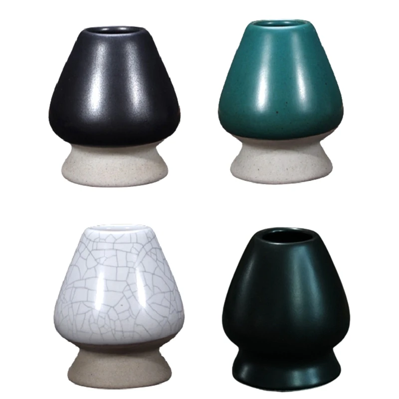 4 Pezzi Matcha Green Tea Chasen Holders Stand Come Mostrato Ceramica Tea Cerimonia Accessori Per Il Tè Teaware