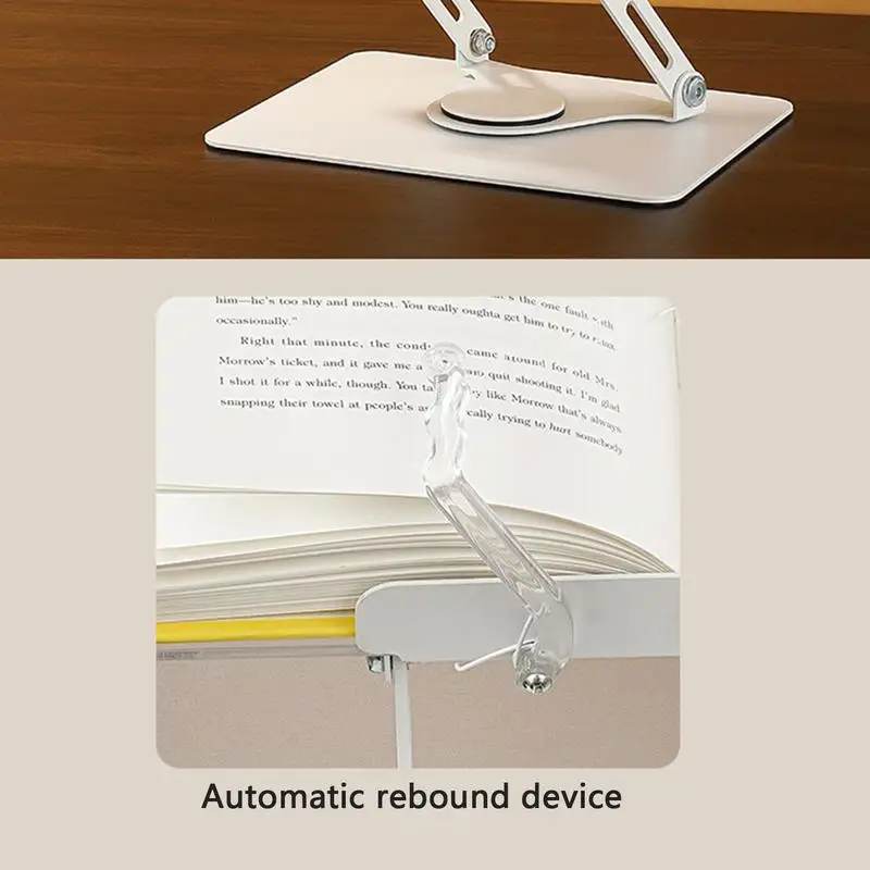 Suporte Ajustável Livro Acrílico para Leitura Suporte Dobrável 360 Rotating Tablets Livro Didático e Livro de Receitas - Imagem 3