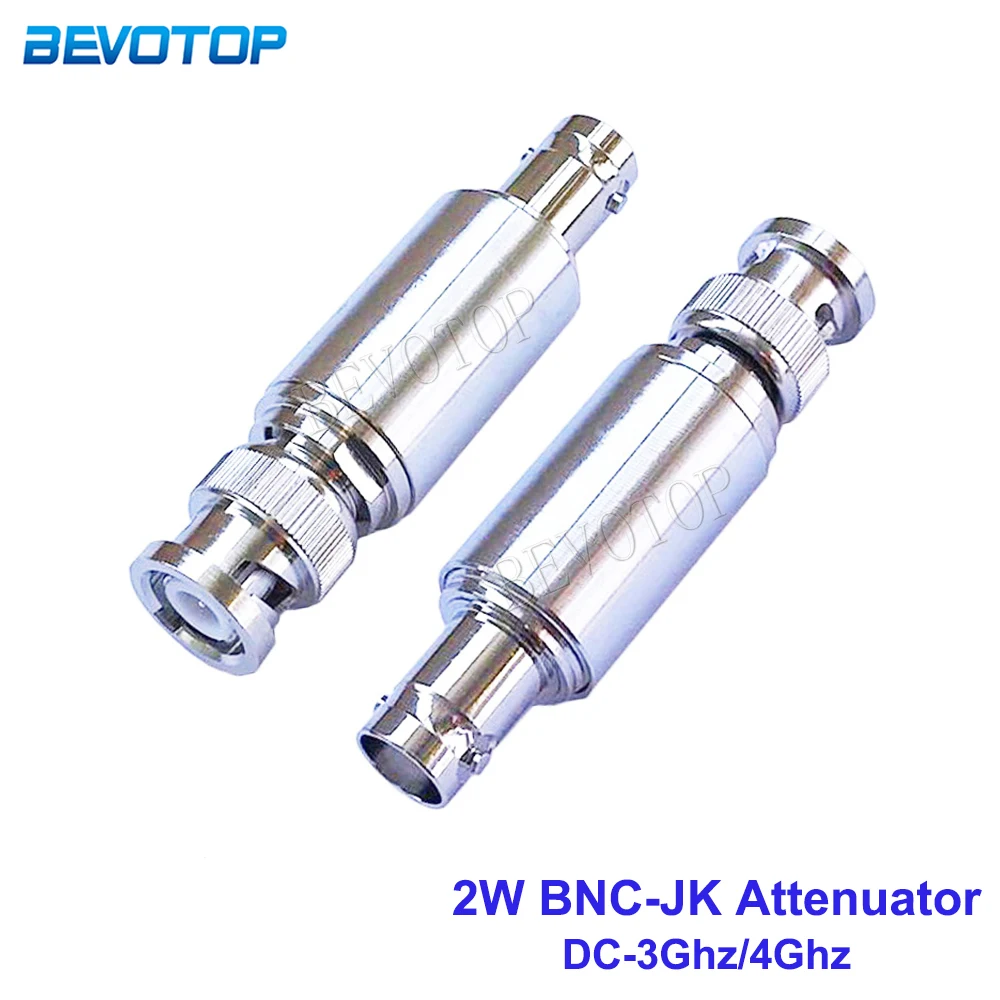 

1Pcs 2W BNC-JK RF Attenuator 1/2/3/5/6/10/15/20/25/30db/40db/50db DC-3Ghz/4Ghz RF Coaxial Power BNC Male Plug to BNC Female Jack