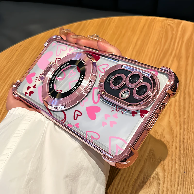Modern Romance Hearts Design Anti-Drop TPU Phone Case