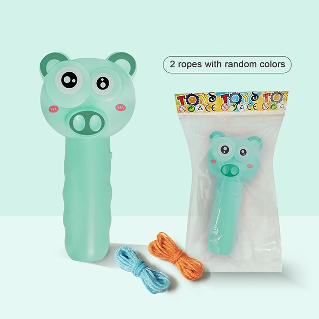 Hot ZipString Rope Launcher Propeller Toys Cute Cat String Controller Rope Flying Funny Party Electric Toy For Kids Xmas Gifts 2