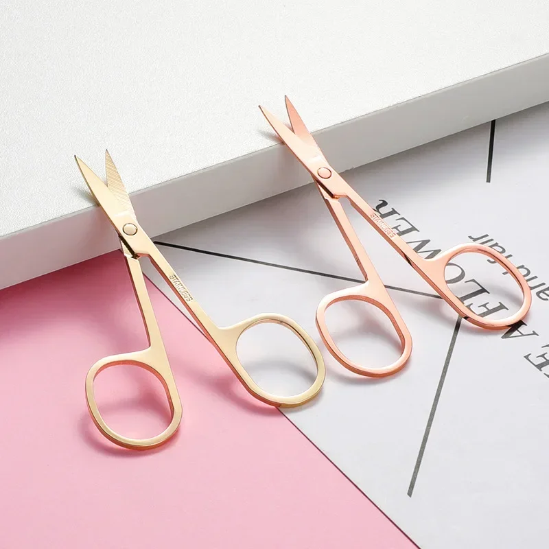 1Pcs Eyebrow Trimming Scissors Nose Hair Scissors Stainless Steel Small Nail Tool Makeup Trimmer Facial Hair Remover Beauty Tool 3