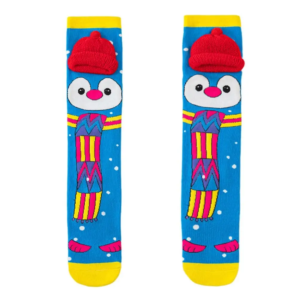 Neue Cartoon Kniestrümpfe Pinguin ohne Absatz lange Socken atmungsaktive Koala 3D Kindersocken – Detail 10