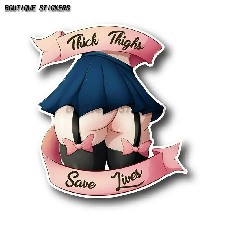 

Personality thick thighs save lives animation thigh boots girl stickers waterproof PVC stickers automobile motorcycle stickers