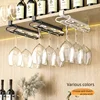 Upside-down red wine glass holder, no punching required, hanging goblet, under the cabinet, household storage shelf, storage rac 2