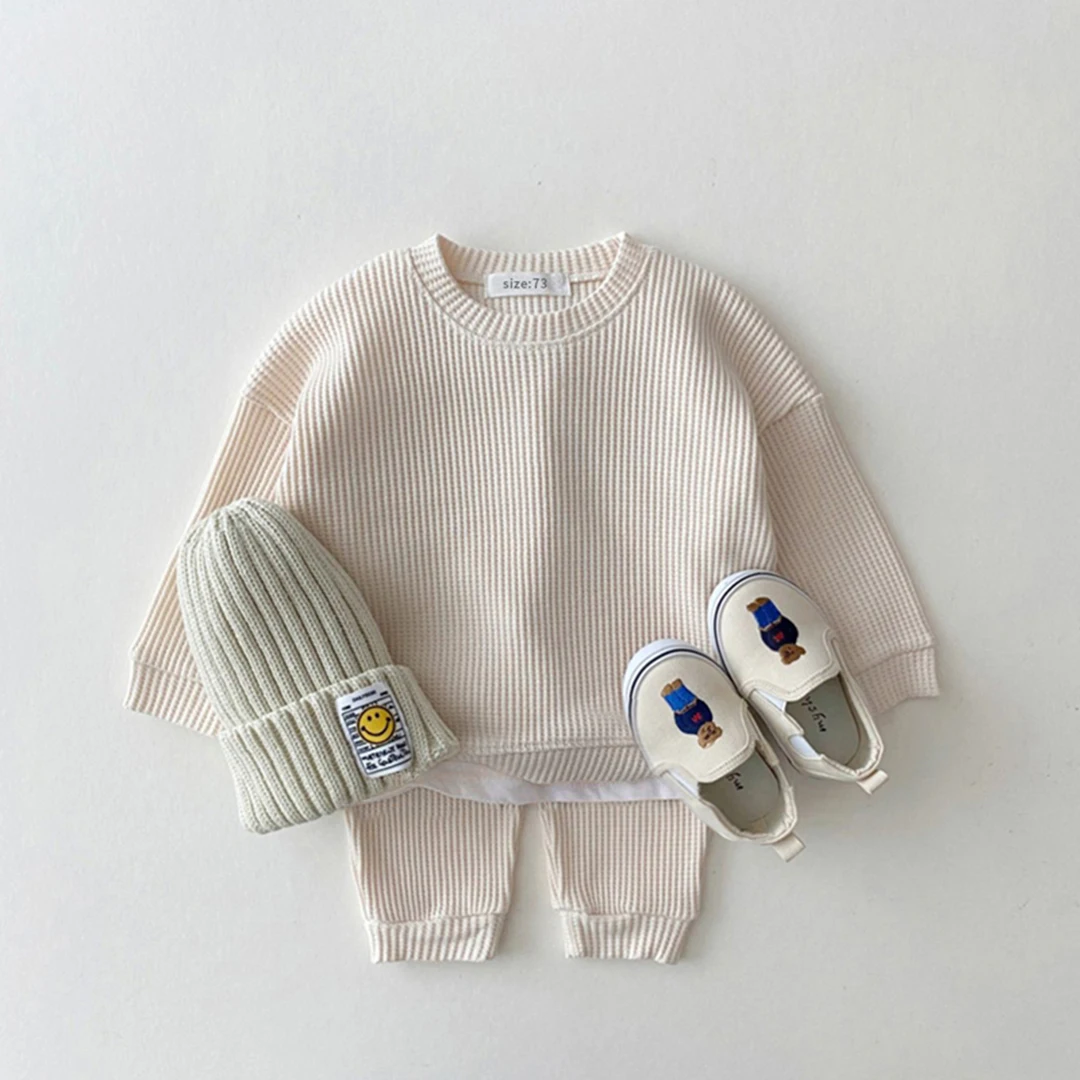 Korean Waffle Cotton Baby Set 3