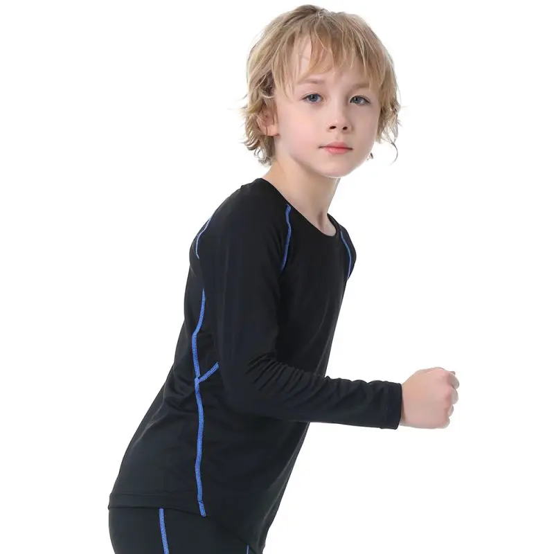 Kids Boys Sports Compression T-shirt Long Sleeved Velvet Sportswear 8 S430639dc50bf41bfa61c185f762705d0B