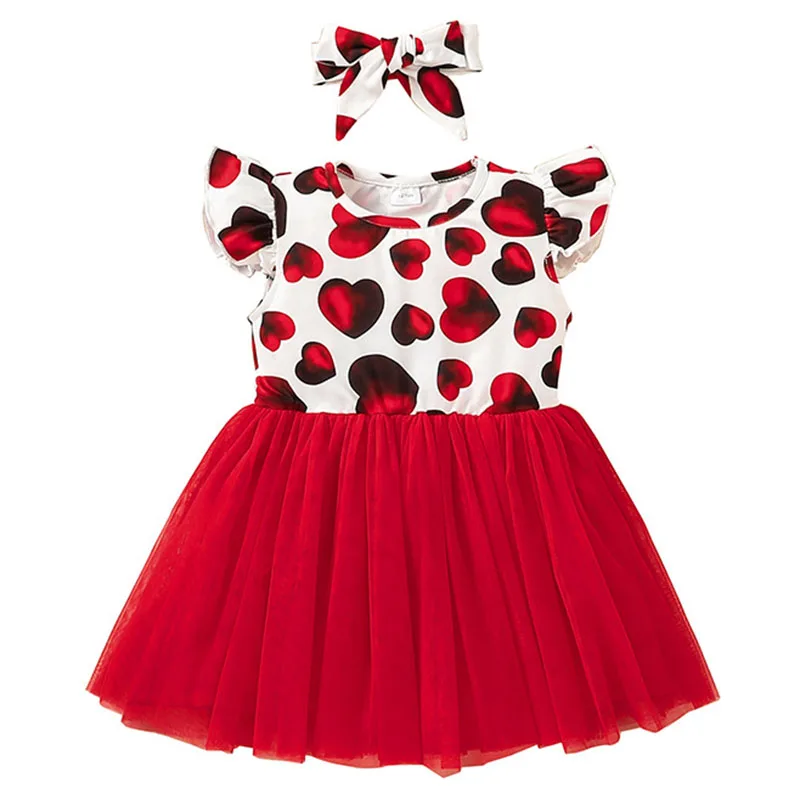 Summer Newborn Dresses Baby Girl Clothes Kids Birthday Party Dress Love
