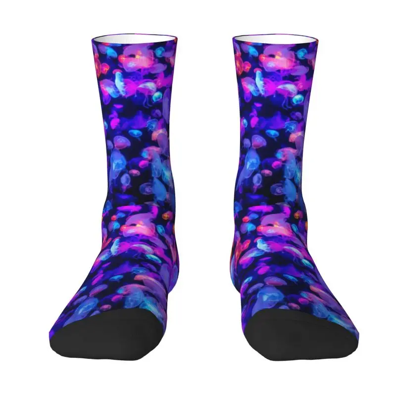 

Fashion Mens Many Colorful Jellyfish Dress Socks Unisex Warm Comfortable 3D Printing Crew Socks