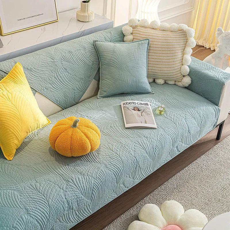 Nordic Simple Cotton Sofa Cushion Four Seasons Universal Non-Slip Cotton Cushion Sofa Cover Cover Towel Cover Cloth Cushion 6