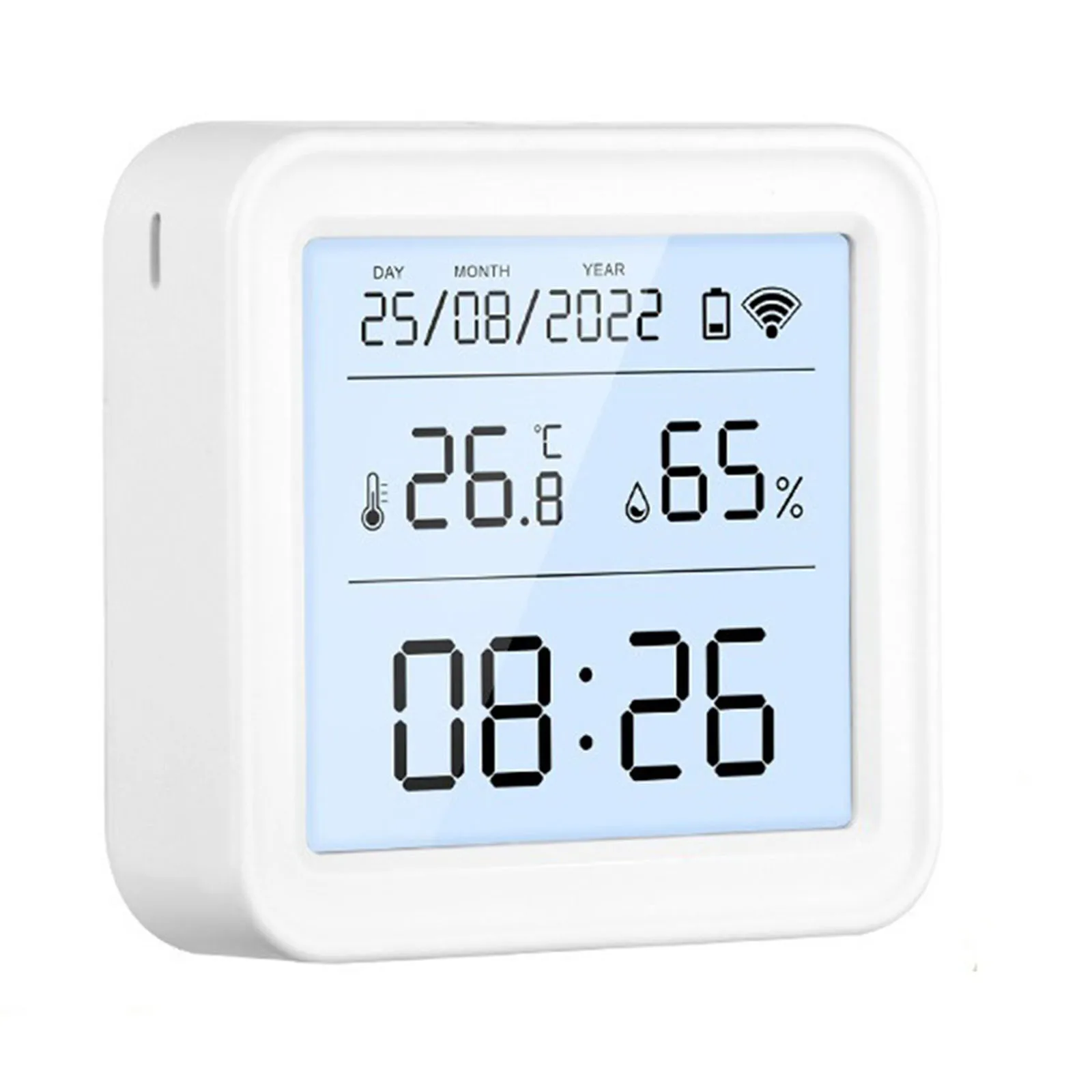 

Smart WiFi Thermometer Hygrometer Indoor Bluet Ooth Room WiFi BT Dual Mode Temperature Sensor Backlight Support 5.5*5.5cm