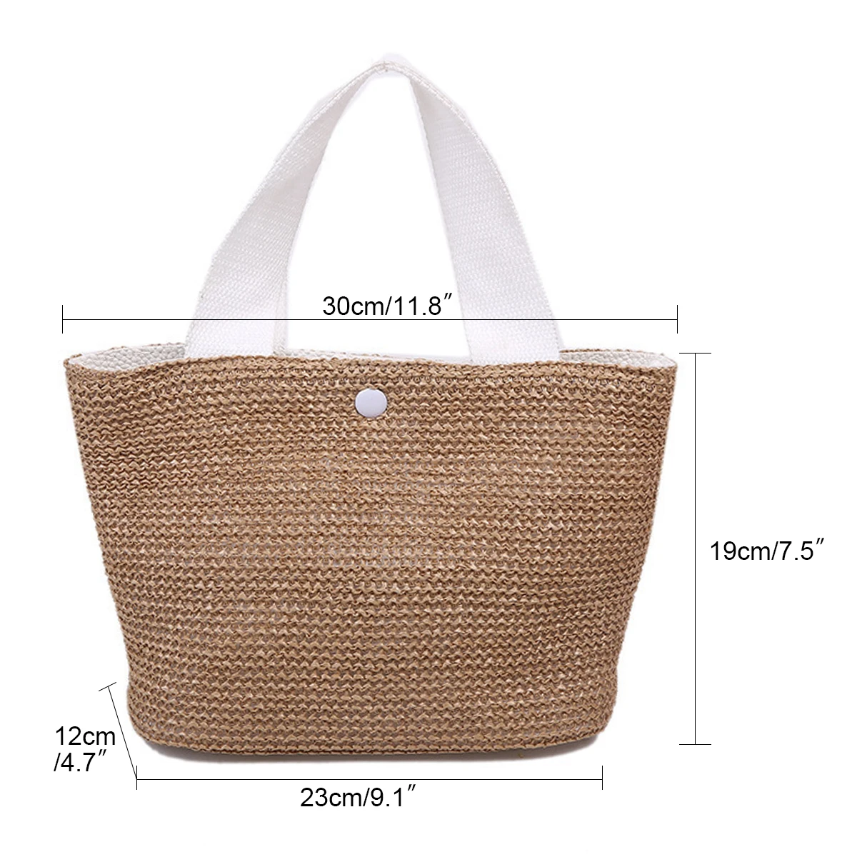 Black/White Beach Straw Shoulder Messenger Bag Women Bohemian Summer Rattan Bucket Shoulder Handmade Crossbody Bags For Women 2