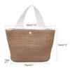 Black/White Beach Straw Shoulder Messenger Bag Women Bohemian Summer Rattan Bucket Shoulder Handmade Crossbody Bags For Women 2