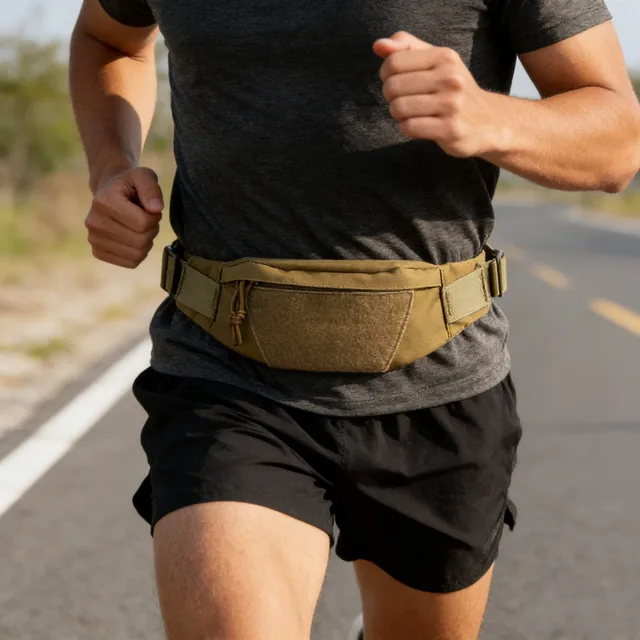 Workout Running Waist Bag Jogging Belt Pouch Nylon Zip Fanny Pack Sport Runner Crossbody Bags Men And Women 2