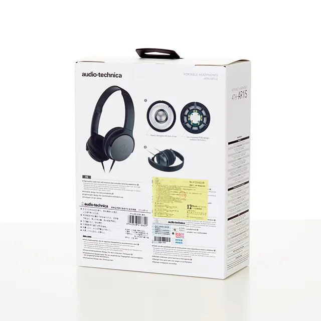 Original Audio Technica ATH-AR1IS Wired Earphone With Remote Control With Mic Music Headphones Lightweight Folding Headset 6