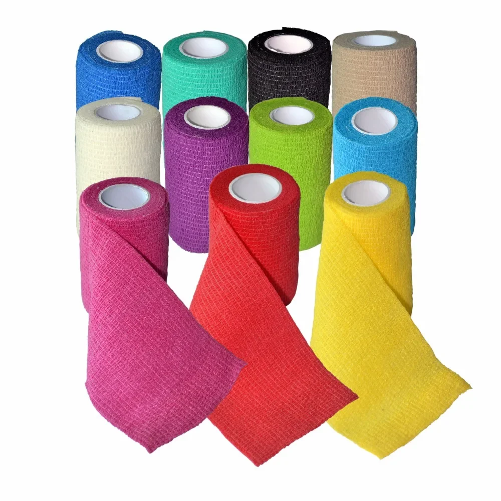 

24Pcs/Lot Waterproof Self Adhesive Elastic Bandage Medical First Aid Kit Cohesive Wound Tape For Sports Protection 7.5cm *4.5m