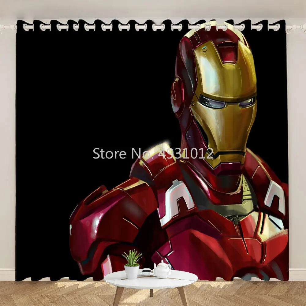 

Avengers Captain America Blackout Curtain Cartoon Anime 160x160cm 3D Printed Disney Window Drapes Bedroom Kids Room