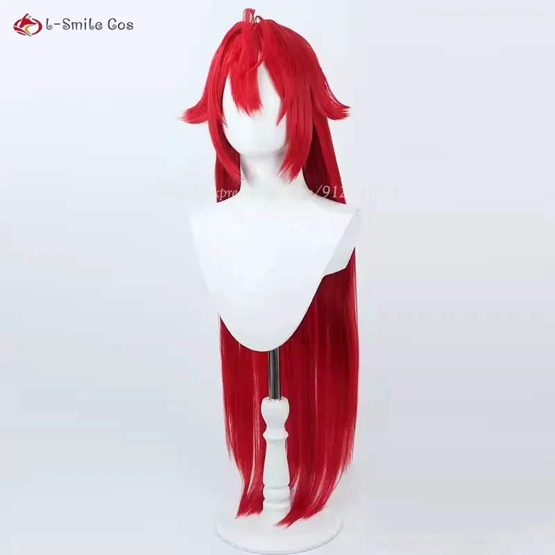 NIKKE Red Hood Cosplay Perücke 100cm Rot Synthetik Hitzebeständig Halloween Weihnachten 5