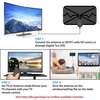 HD Digital TV Antenna, Support 4K 8K 1080p Amplifier