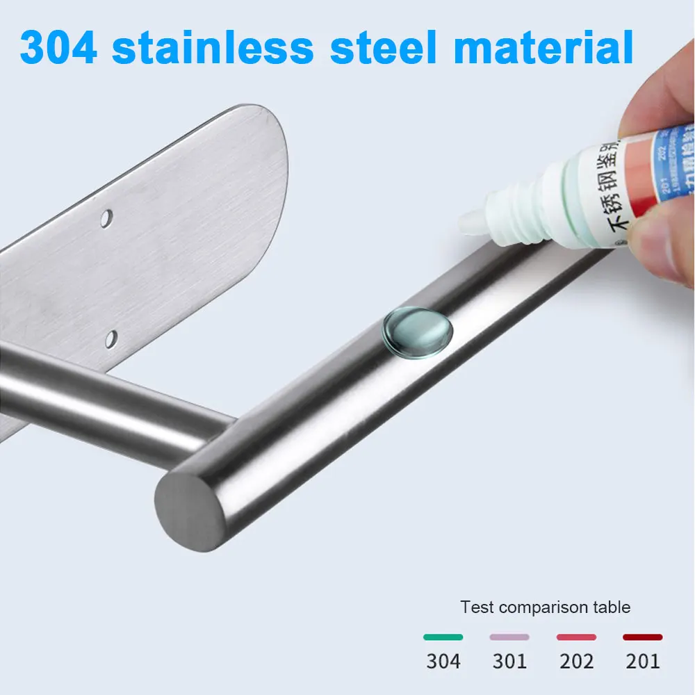 Wall Mounted Paper Towel Holders 1/2Pcs Self Adhesive SUS304 Stainless Steel Paper Towel Long Roll Hanger Kitchen Bathroom