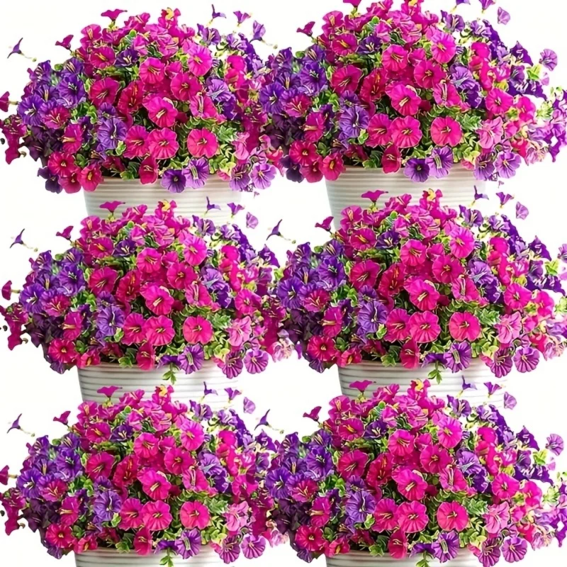 10 Bündel Künstliche Stiefmütterchen-Geranie-Blumen, Dekorative Blumen für Feiertage, Perfekt für Haus, Garten, Partys, Innen-/Außendekoration