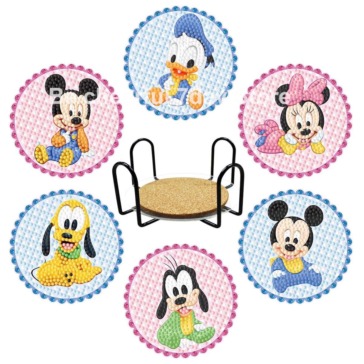 Free Printable Round Disney Characters Coasters