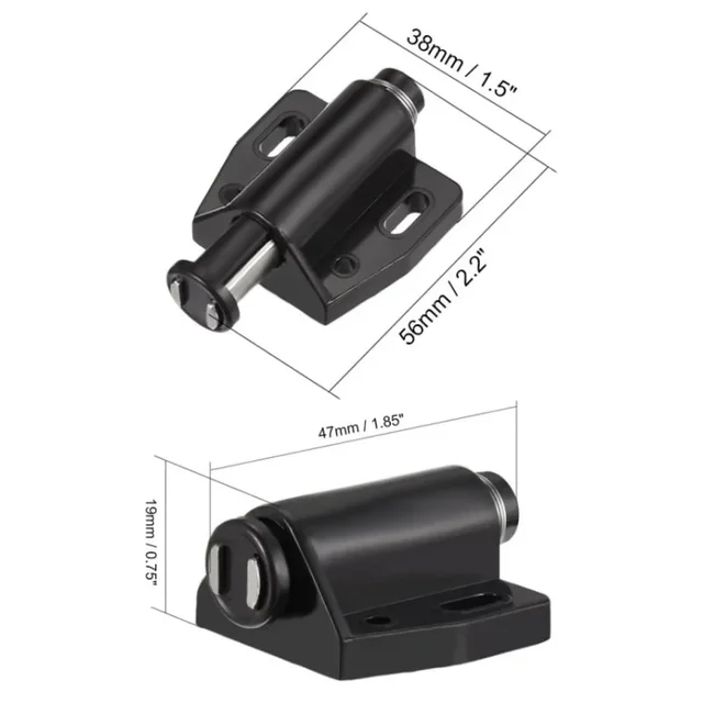 10 ชิ้น Strong Magnetic Pressure Push To Open Touch Latch ประตูตู้ Rebound Single Touch แม่เหล็กสําหรับอุปกรณ์ฮาร์ดแวร์ภายในบ้าน 5