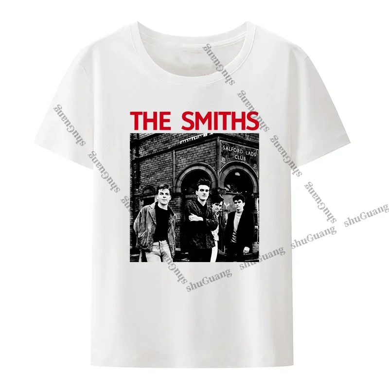 

Винтажная Футболка с принтом рок-группы THE SMITHS 1920-х, повседневные футболки с ностальгическим графическим принтом, хлопковая уличная одежда с коротким рукавом и круглым вырезом