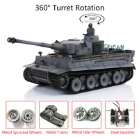 1/16 HENG LONG 7.0 Metal Tiger I RC Tank 3818 W/ 360 Turret Remote Control Car RC Panzer for Toys TH17254-SMT4 1