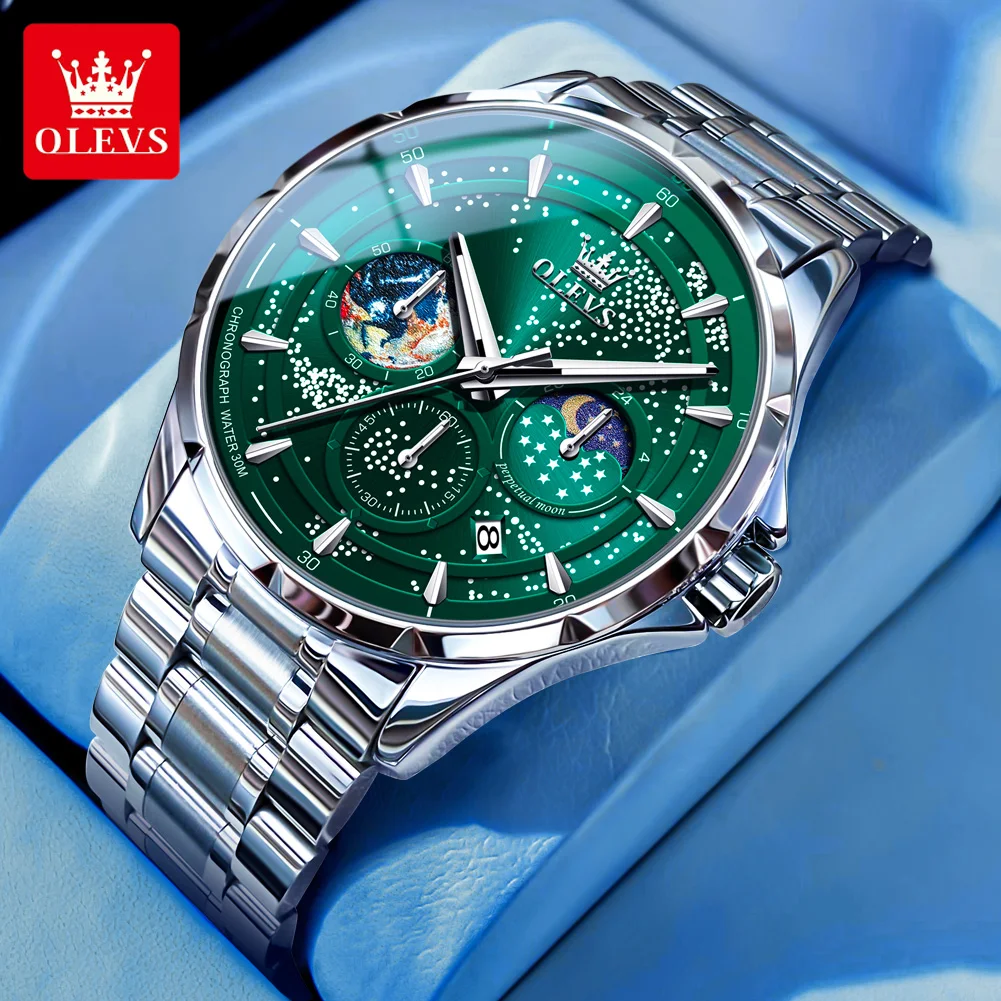 Orologi da polso quadrante luminosi in acciaio inossidabile