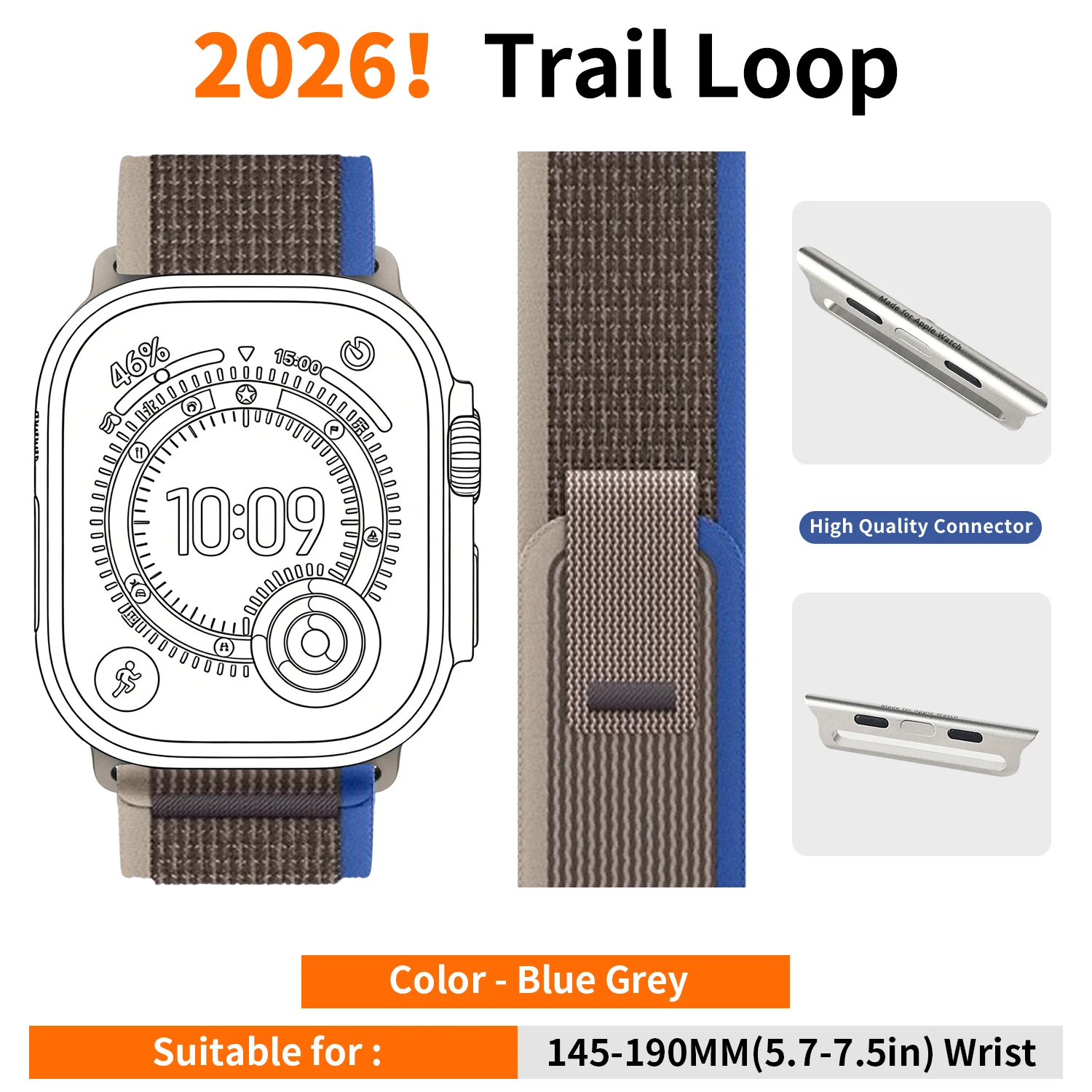 ตัวเลือกสินค้า สายนาฬิกาไนลอนคุณภาพสูง สำหรับ Apple Watch ทุกรุ่น