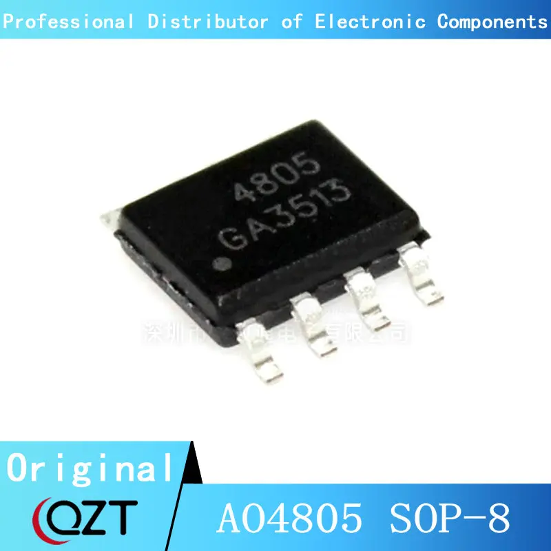 10pcs/lot AO4805 SOP 4805 9A 30V SOP-8 chip New spot 10pcs ao4805 dual p channel mosfet 9a 30v 18mohms sop 8 chip original