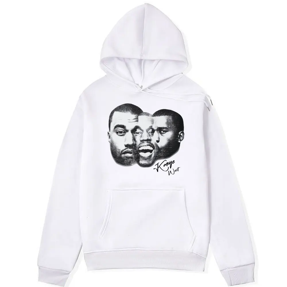 Rapper Kanye West Graphic Hoodie Men Women's Fashion Trend Sweatshirt Hip Hop Vintage Oversized Pullover Hoodies Y2k Clothes