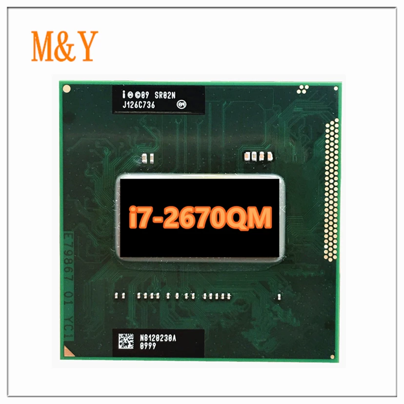 Core I7-2670QM SR02N Processor i7 2670QM notebook Laptop CPU Socket G2 ...