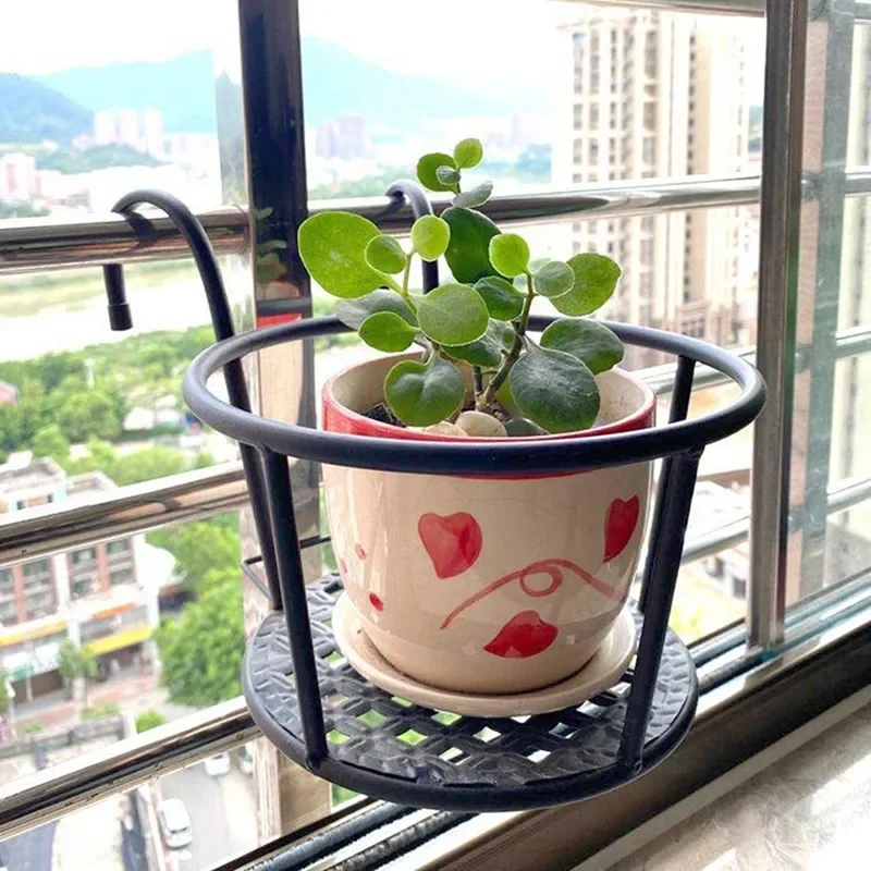 Metal Plant Stand Flower Pot Base Holder Stool for Home Garden Indoor Outdoor Flower Plant Display Free Standing Bonsai Holder