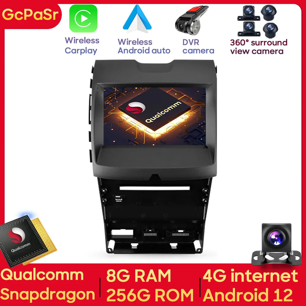 

Caplay Navigation Car Radio Multimedia Player For Ford Edge 2 2015 - 2018 Android GPS 5G Wifi No 2Din 2 Din DVD Screen Dash Cam