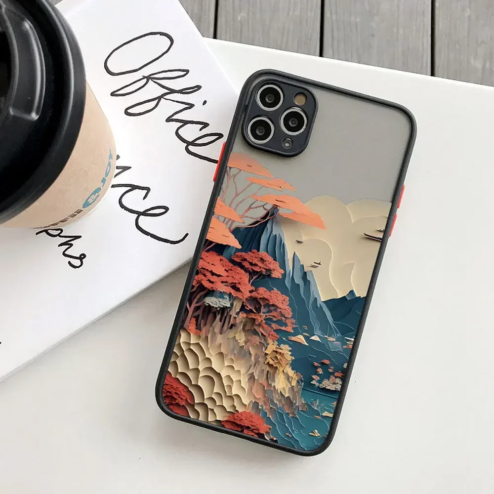 Snow Mountain Sunset Shockproof Phone Case - Hard Protective Cover