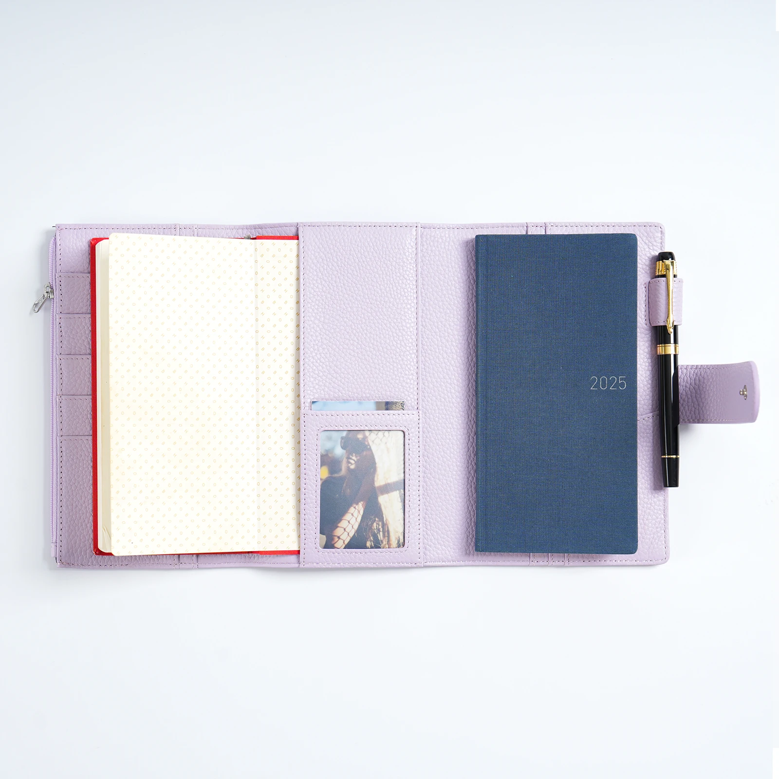 Moterm Trifold Planner Cover for Hobonichi Weeks/ Weeks Mega Notebook Pebbled Grain Leather Organizer Agenda Diary Journal 3