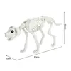 Halloween Skeleton Dog Skeleton Animal Plastic Puppy with Posable Joints Halloween Party Favors Decor for Yard Garden Lawn Patio 6