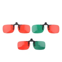 1X Kids Foldable Clip Amblyopia Corrective Glasses Red Green Color Squint Blind 2