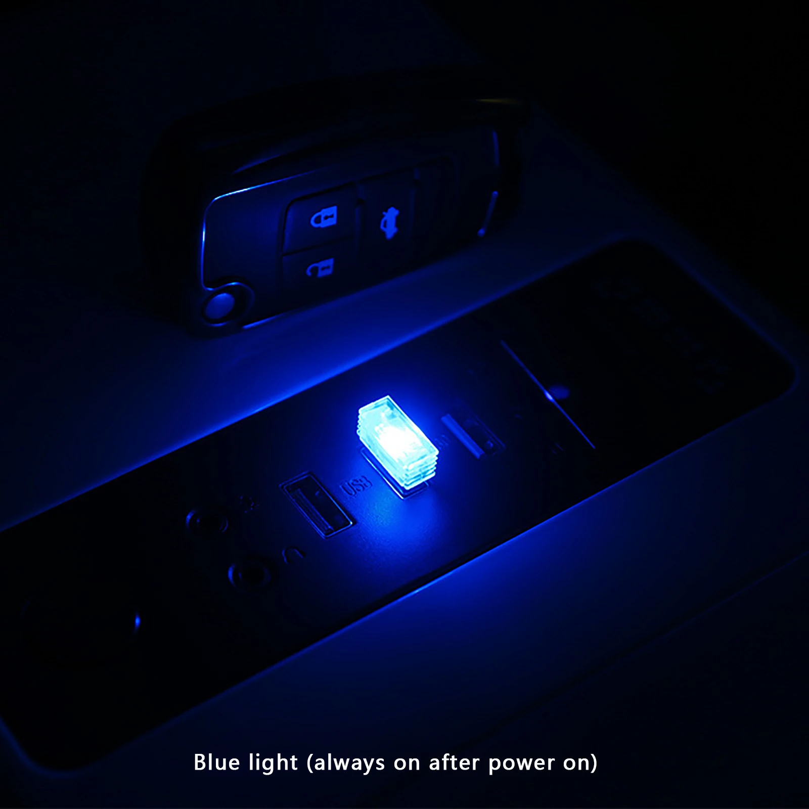4pcs Mini USB LED Interior Atmosphere Lights