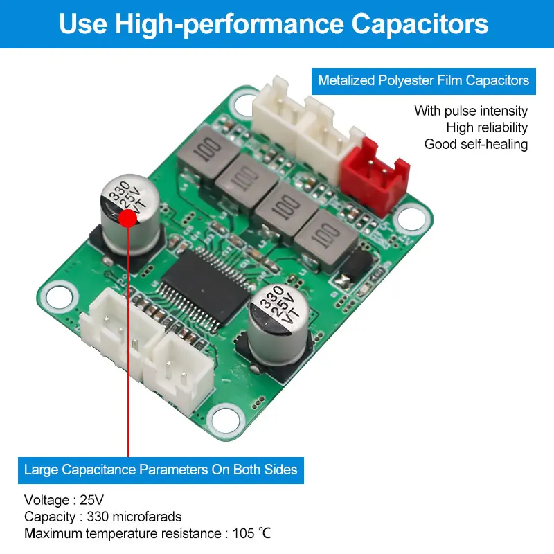 VIRE TPA3118 디지털 스테레오 오디오 증폭기 보드 2C030 AMP 30W+30W 2.0 채널 증폭기 모듈 DC 12-24V
