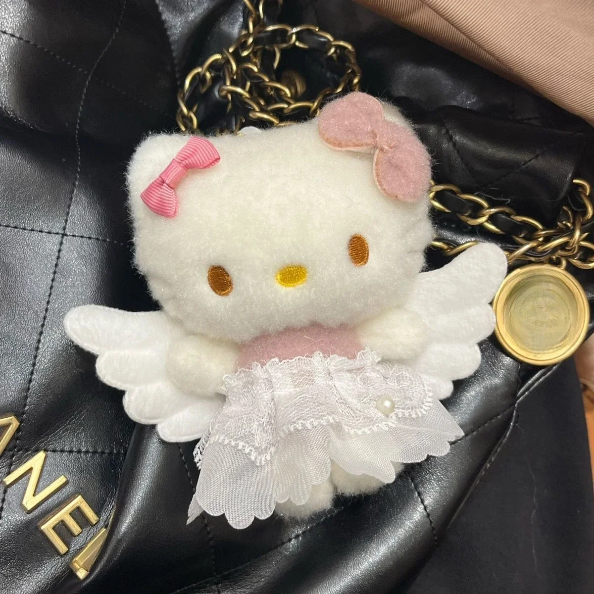 

Kawaii Angel Hello Kittys Doll Winged Fairy Dress Cartoon Keychain Pendant Backpack Decoration Stuffed Toy Kids Holiday Gift