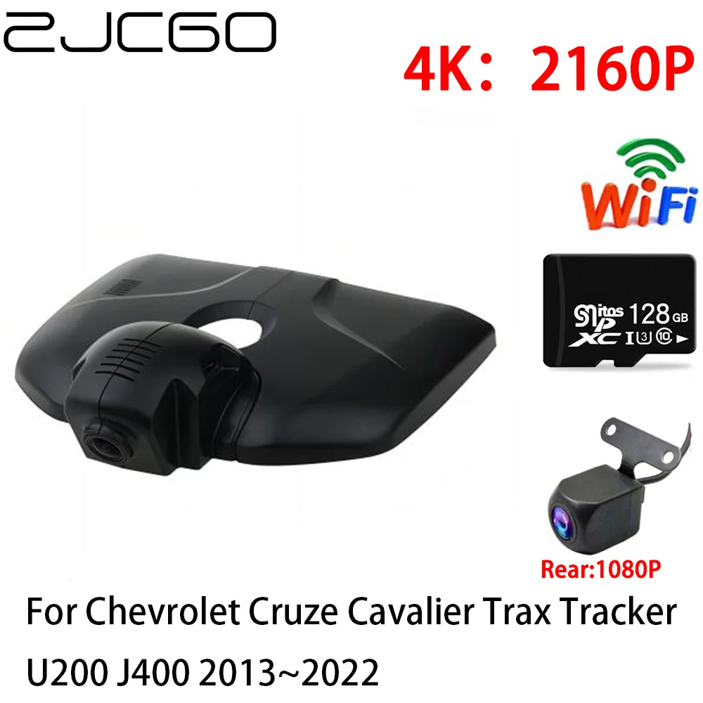 

ZJCGO 2K 4K Car DVR Dash Cam Wifi Front Rear Camera 2 Lens 24h for Chevrolet Cruze Cavalier Trax Tracker U200 J400 2013~2022