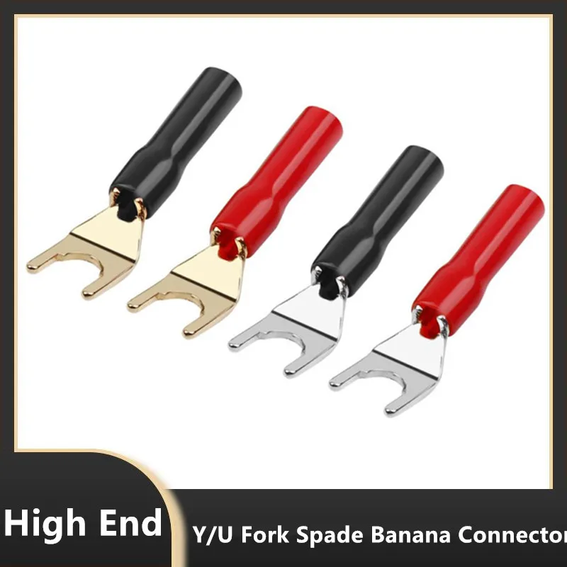 AudiophileBananasPlugRhodiumGoldPlating60mmYUForkSpades