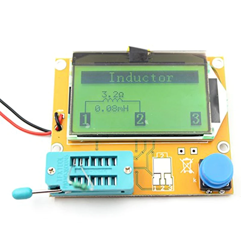 1Set 328 Graphical Transistor Tester NPN PNP Diode Triode Capacitor ESR MOSFET Resistance Sense LCD Display Checker ABS 3